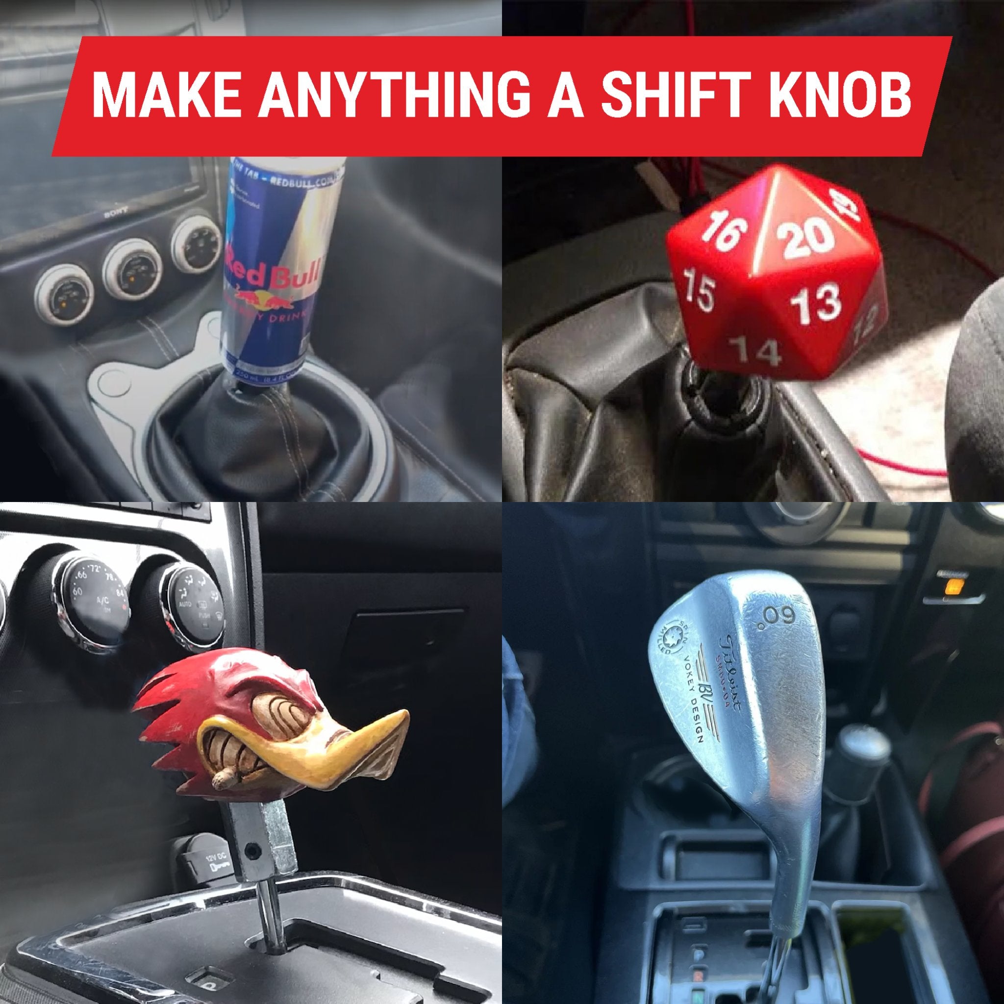 DIY M16 x 1.5 Shift Knob Maker Insert -Make Anything Into a Dream Custom Shifter