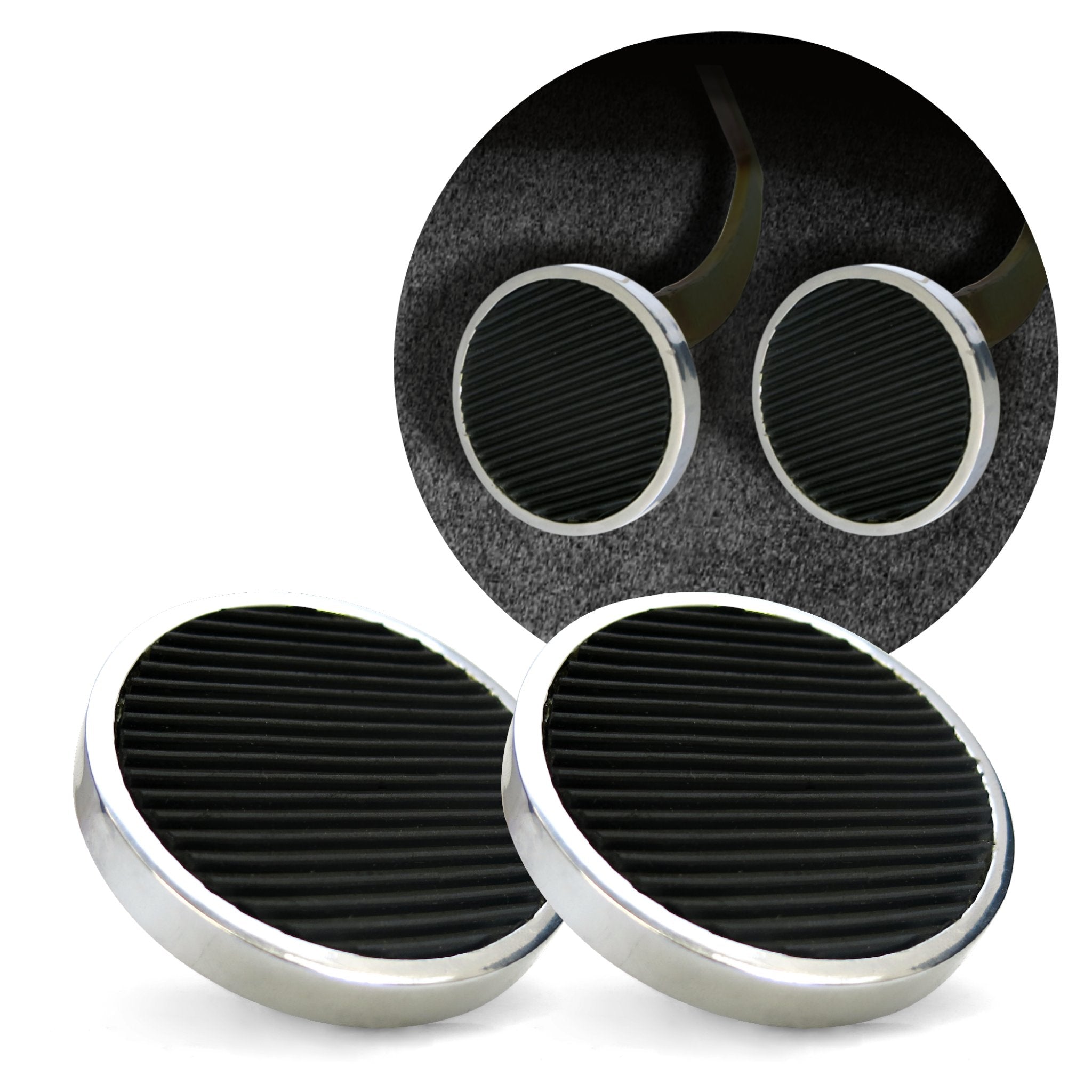 Round Clutch & Brake Pedal Set CNC Machined Billet Aluminum Custom – American Shifter