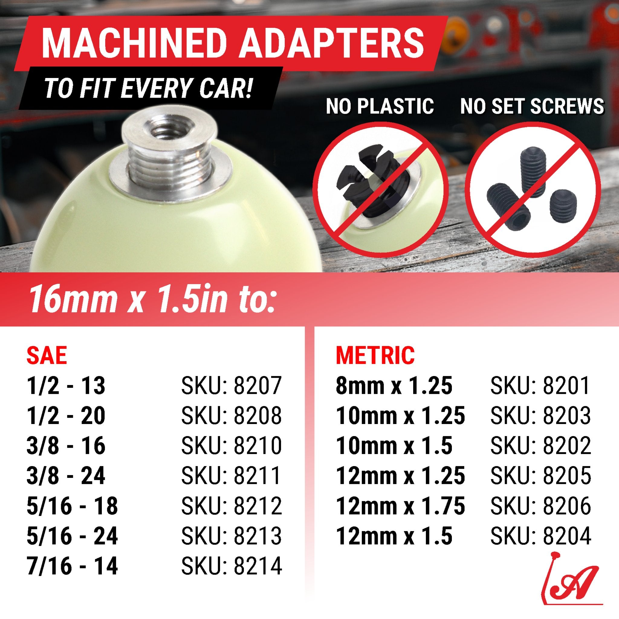Shift Knob Threaded Adapter Factory Fit