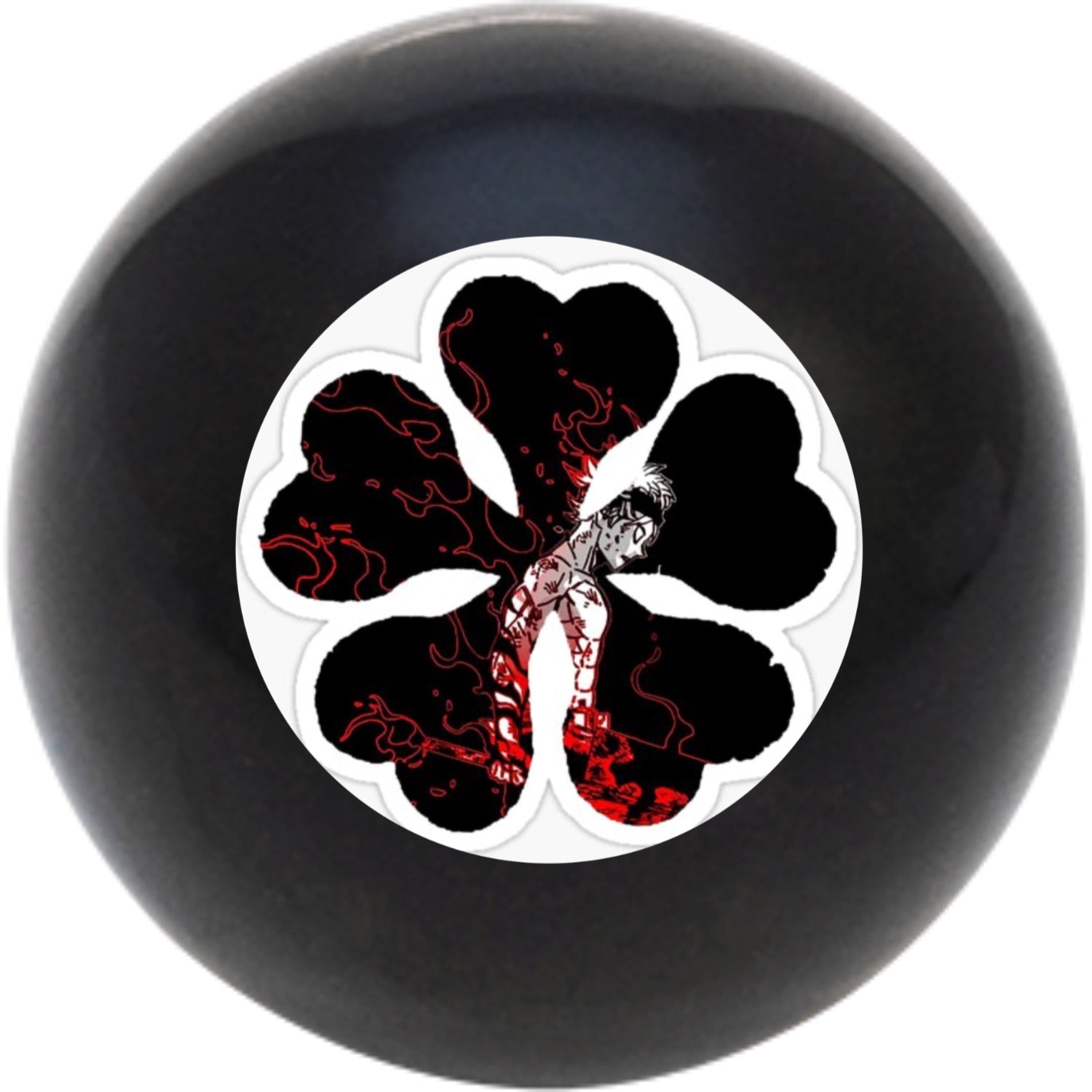 Custom Printed Solid Billiard Pool Cue Ball Shift Knob with Steel M16 x 1.5 Insert 284