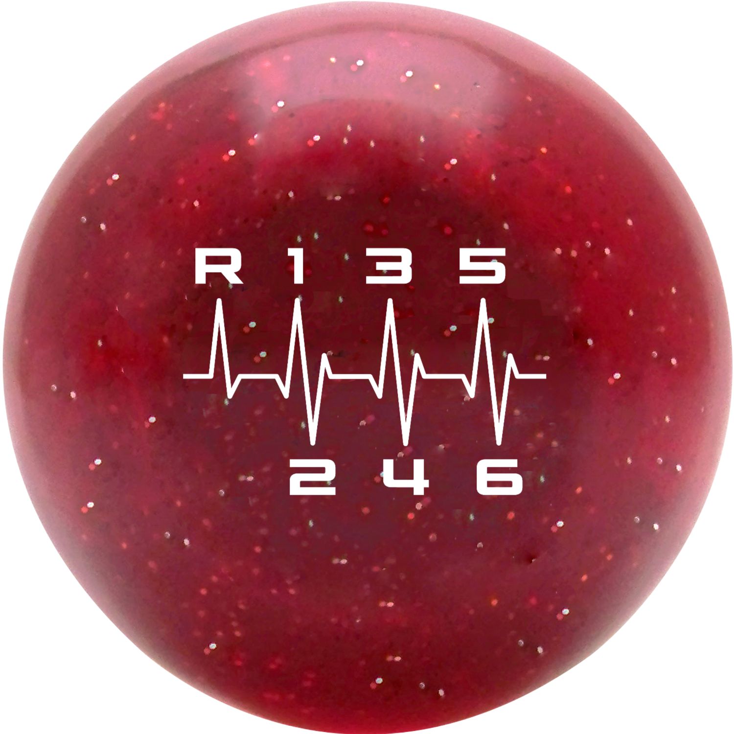 Custom Printed Translucent Metal Flake Sparkle Retro Vintage Round Shift Knob with 16mm x 1.5 Insert 296
