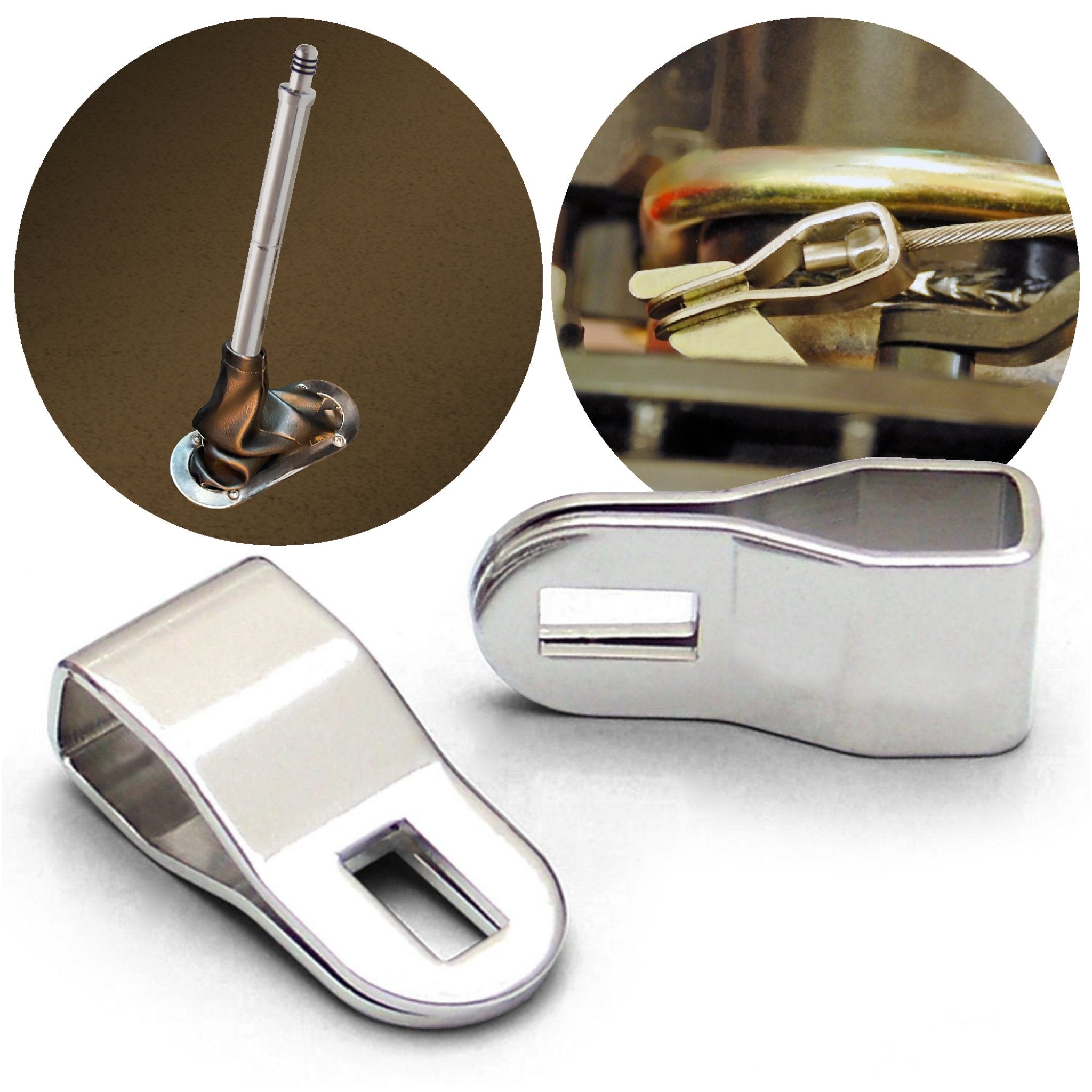 Heavy-Duty Rear Disk Clevis Kit for Ford - Includes One Pair in Stainless Steel