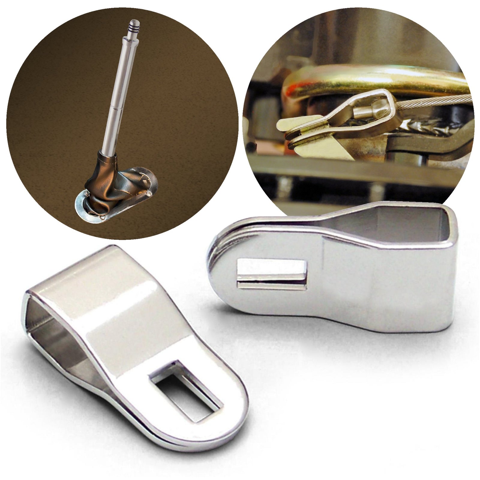 Heavy-Duty Rear Disk Clevis Kit for Ford - Includes One Pair in Stainless Steel