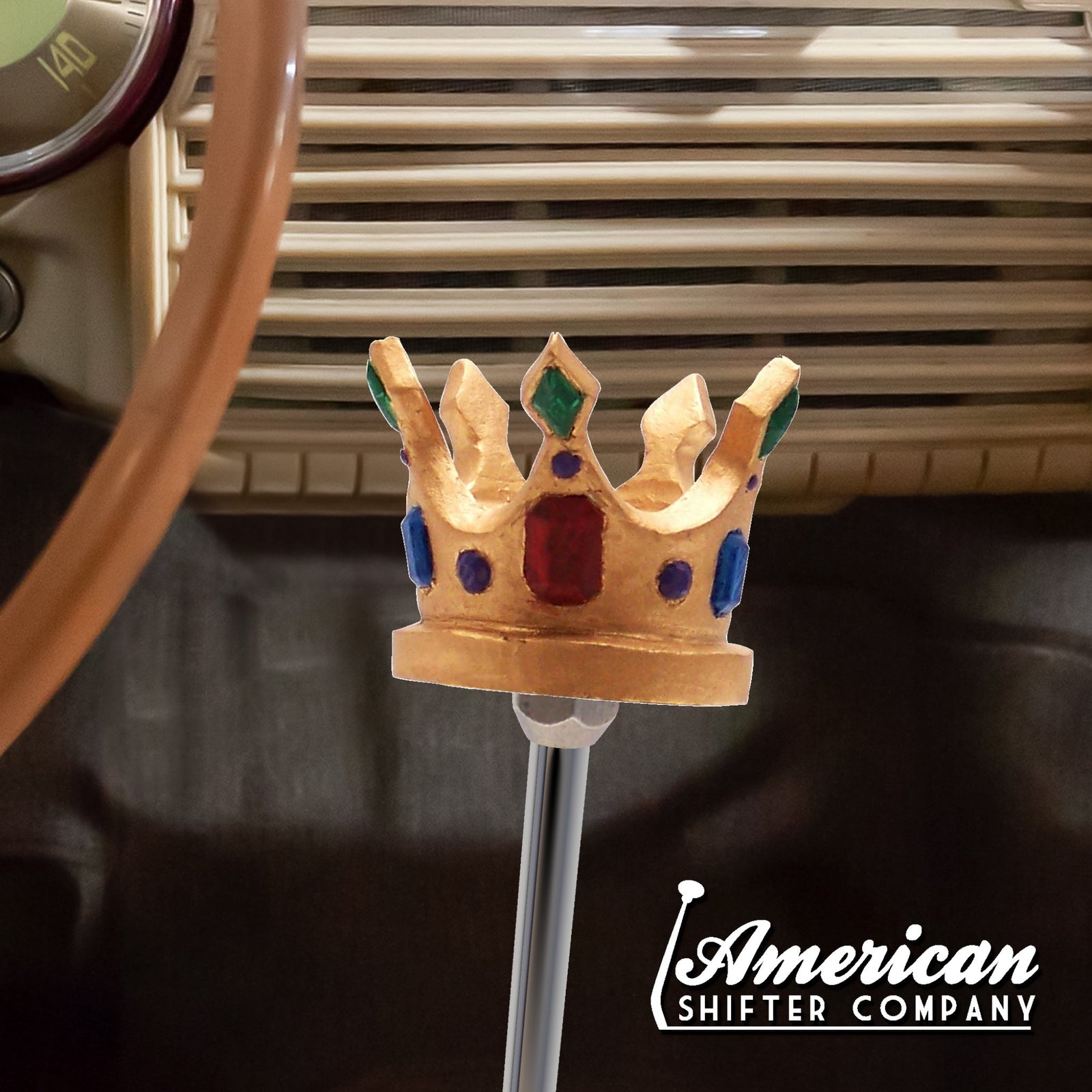 Royal Crown Custom Shift Knob Handcrafted-Limited Edition-Universal Fit Hot Rod