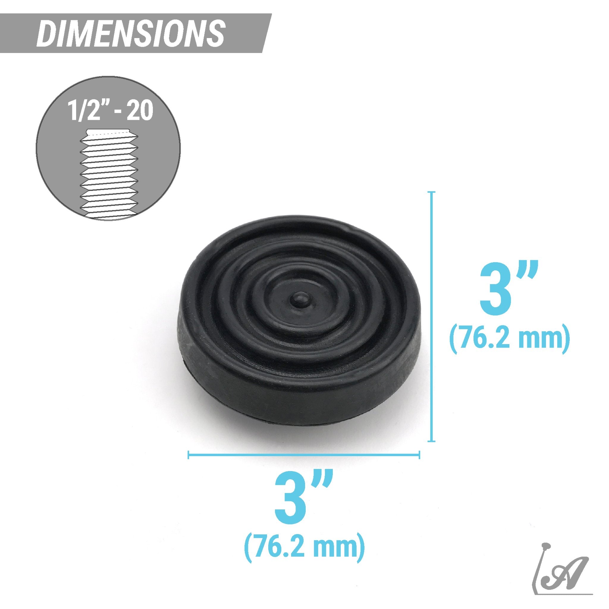 1901-1902 Isotta Fraschini Runabout round rubber brake pedal pad 3.25 inch dia 1/2 inch mounting stud rat rod Hot Rod