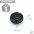 1901-1907 Oldsmobile Curved Dash round rubber brake pedal pad 3.25 inch dia 1/2 inch mounting stud rat rod Hot Rod