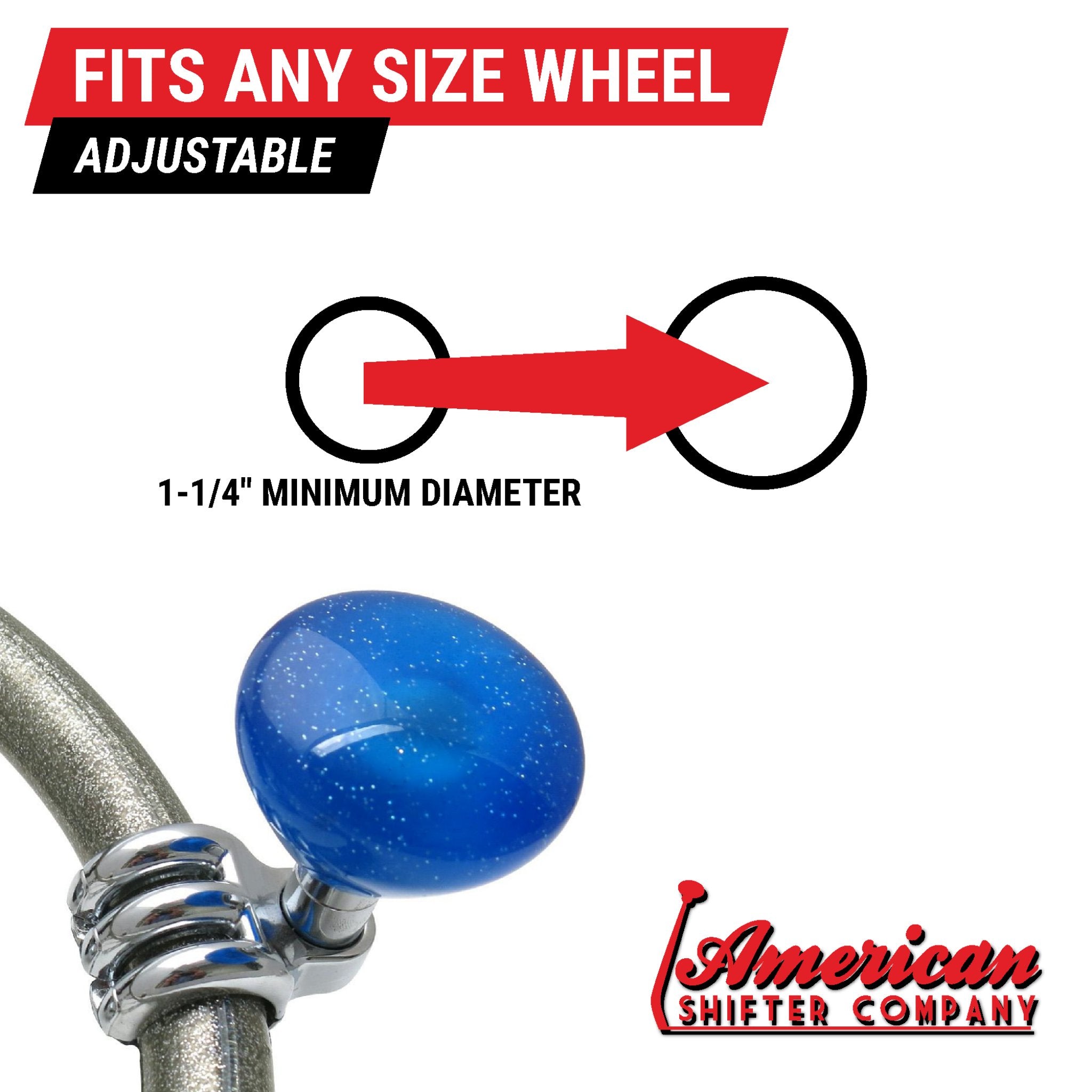 Custom Printed Solid Billiard Pool Cue Ball Adjustable Suicide Brodie Steering Wheel Knob
