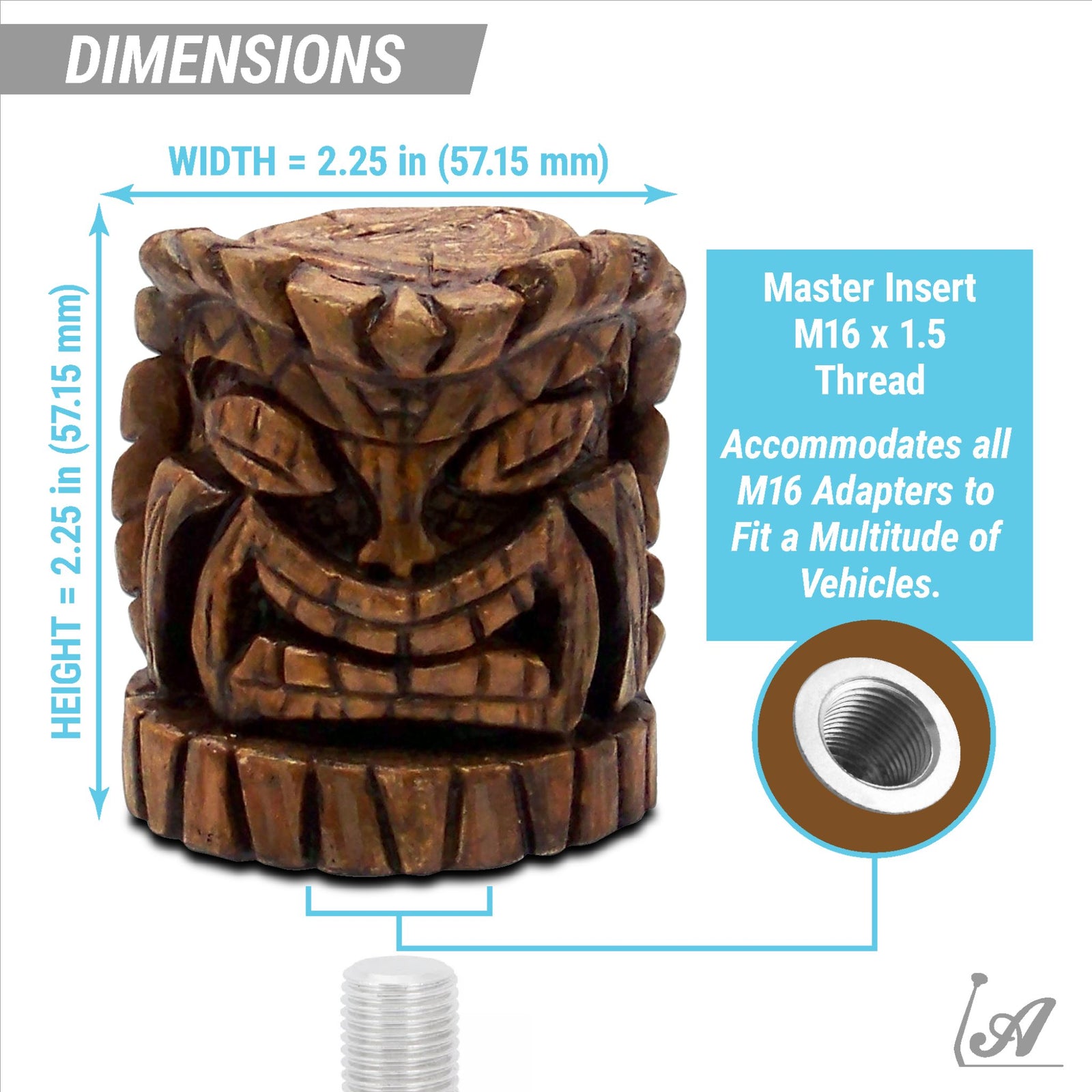 Tiny Tiki Custom Shift Knob Designed By VonAxle - Limited Edition Universal Fit