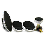 Billet Floor Mount Gas Pedal, 2 Round Brake/Clutch Pedals & Dimmer Pad