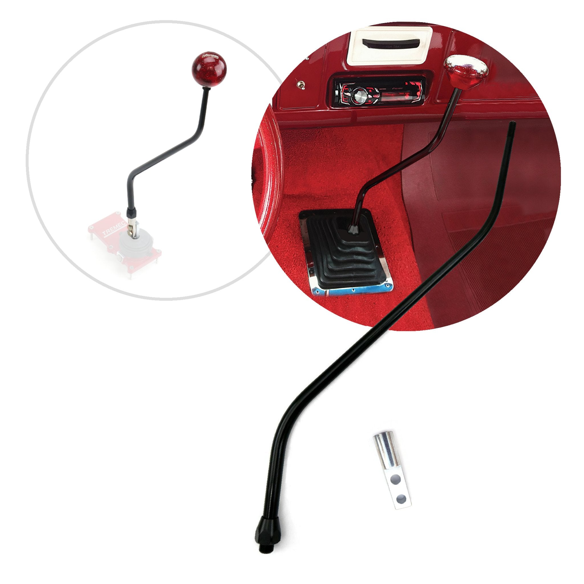 1901-1907 Oldsmobile Curved Dash Shifter Lever Arm with Manual TKO Tremec Adapter - Fits 5 & 6 Speed Transmission