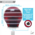 Red Super Stripe Custom 2 Position Suicide Brody Necker Knob  for Steering Wheel