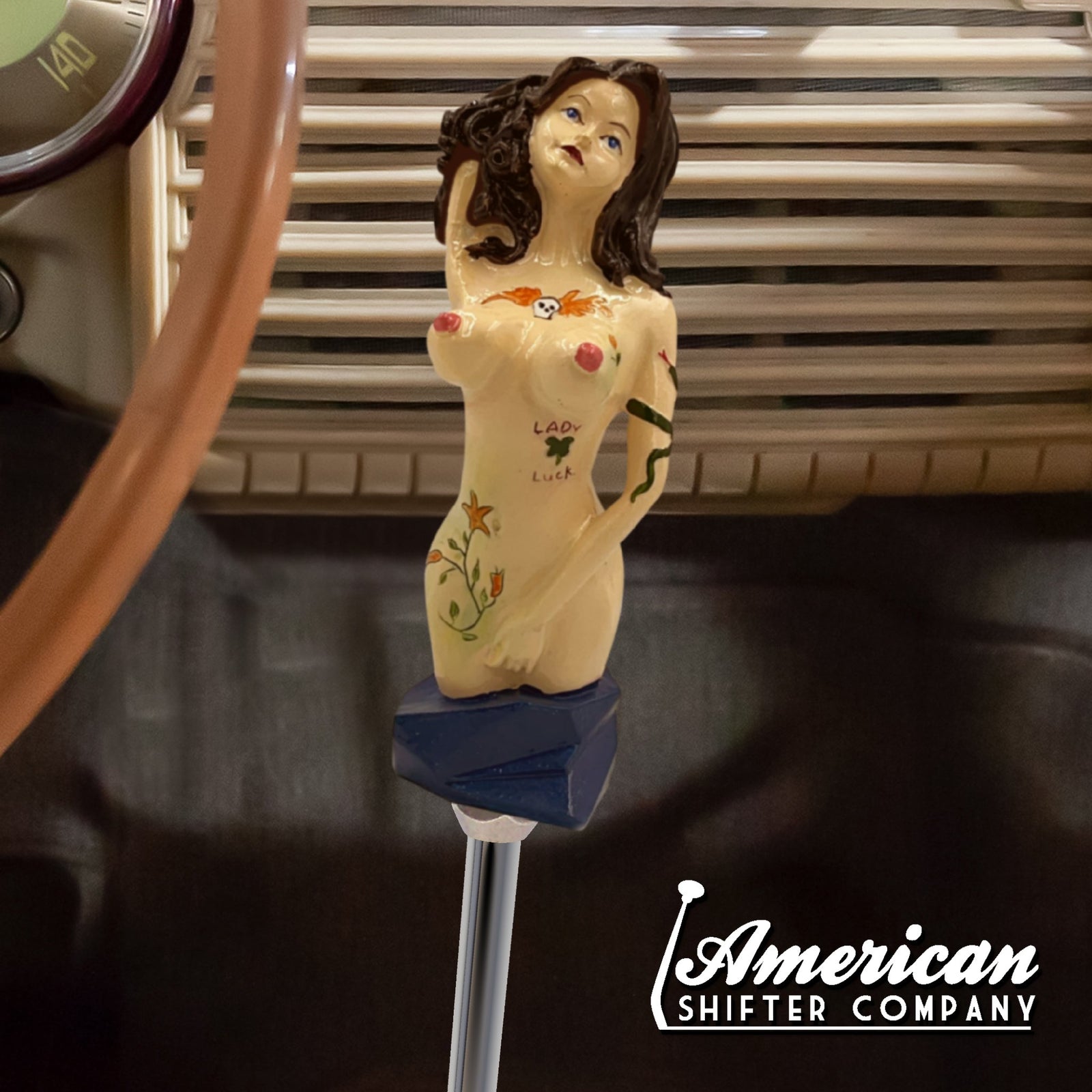 Cindy Brunette Naked Lady Custom Shift Knob Handcrafted Limited Edition Run