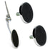 Chromed Billet Firewall Mount Gas Pedal & 2 Round Brake/Clutch Pedals