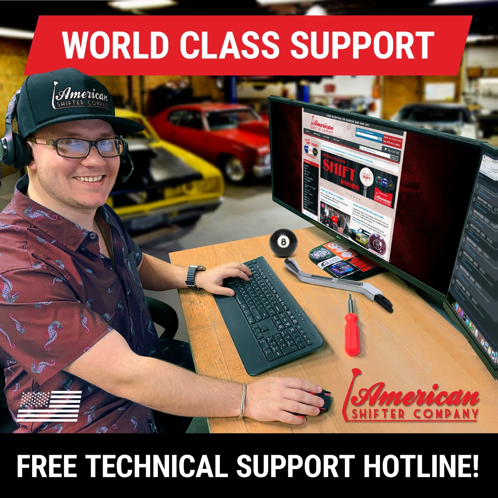 1968-1976 Singer Chamois Mark III Rally Stripe Round Weighted Shift Knob - 16mm x 1.5 Insert 5 & 6 Speed Pattern Ivory & Red