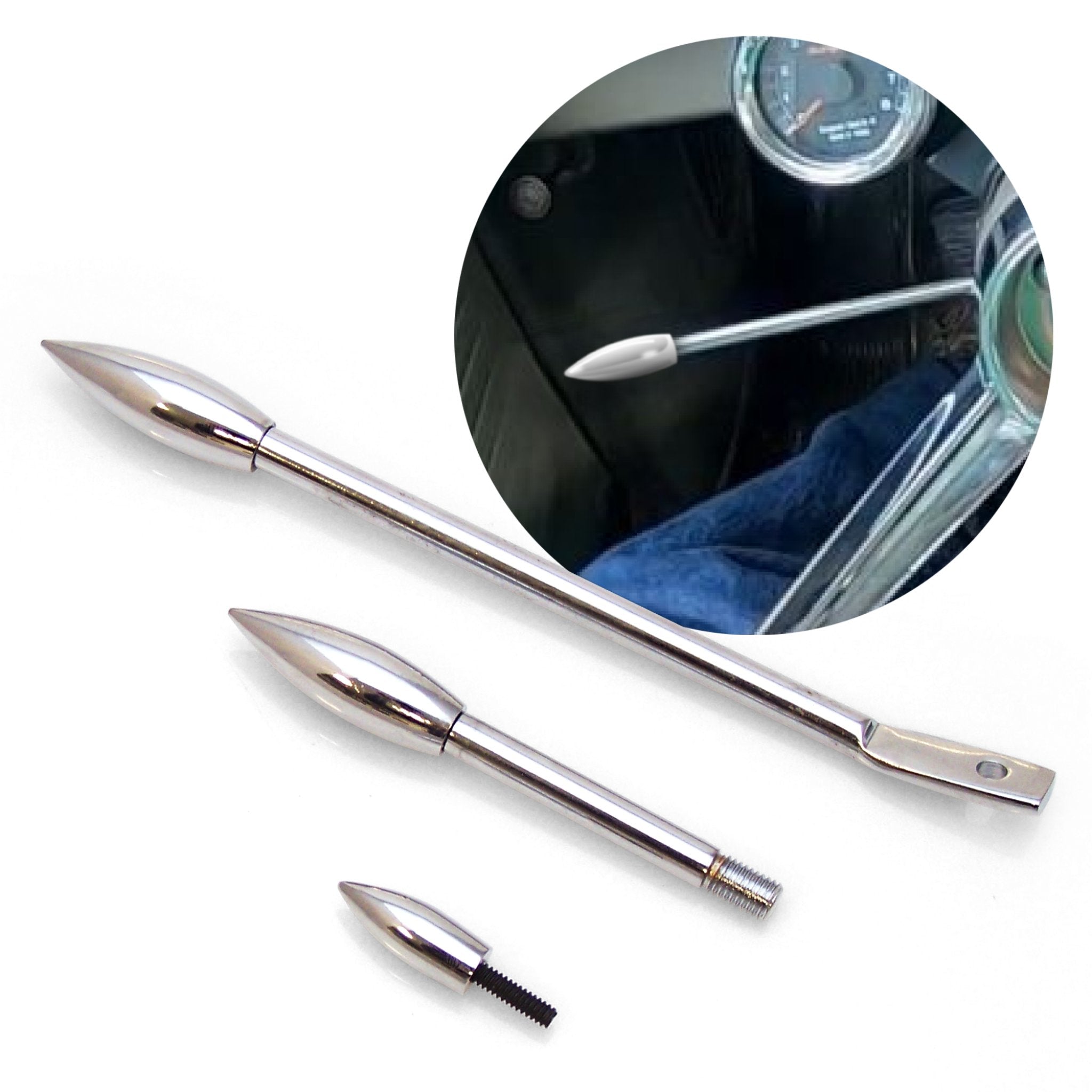 Early GM Billet Aluminum Bullet Column Shifter Dress Up Kit - Levers & Knob