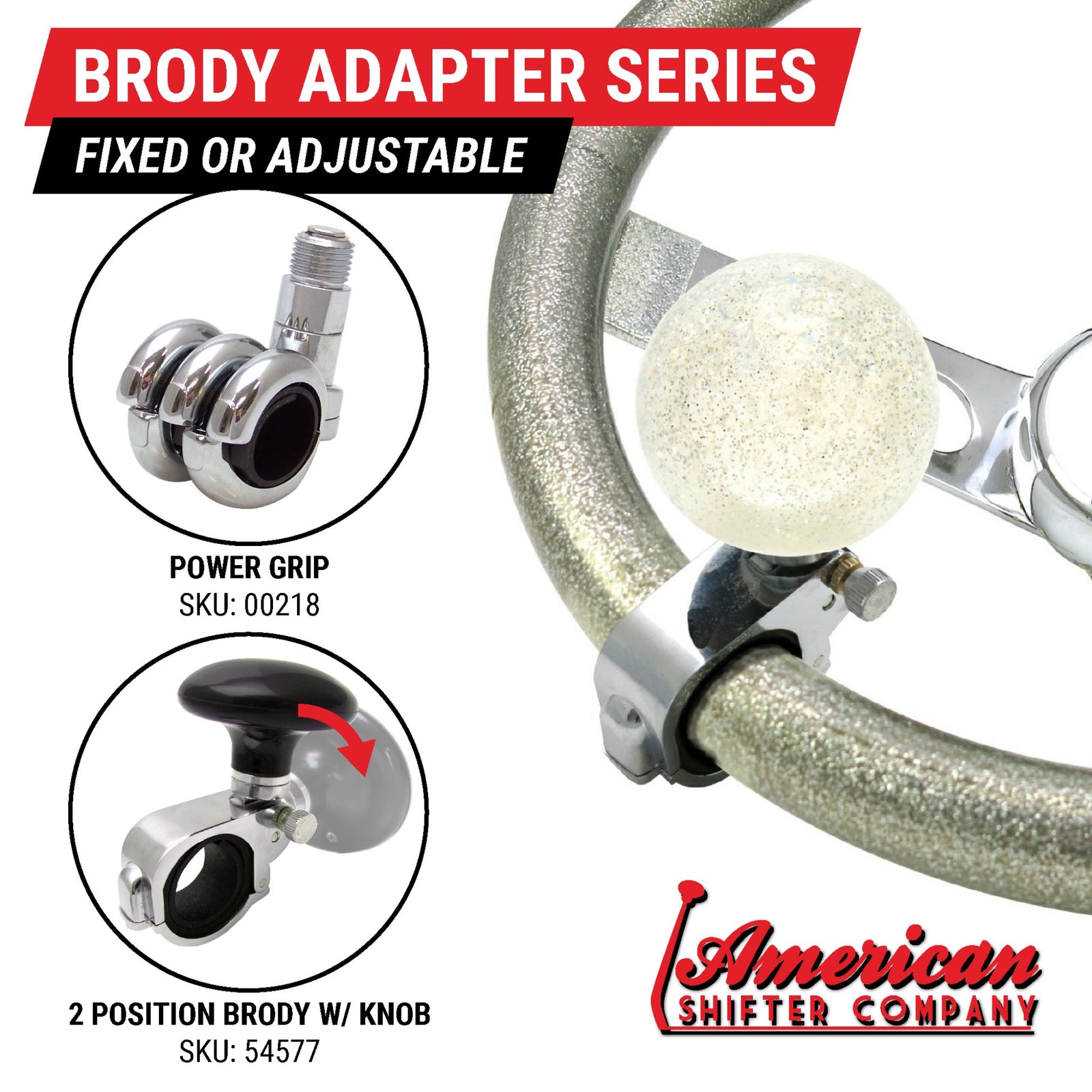 1983-1989 TVR 350i Steering Wheel Deluxe 2 Position Brody Adapter and Knob - M16 x 1.5