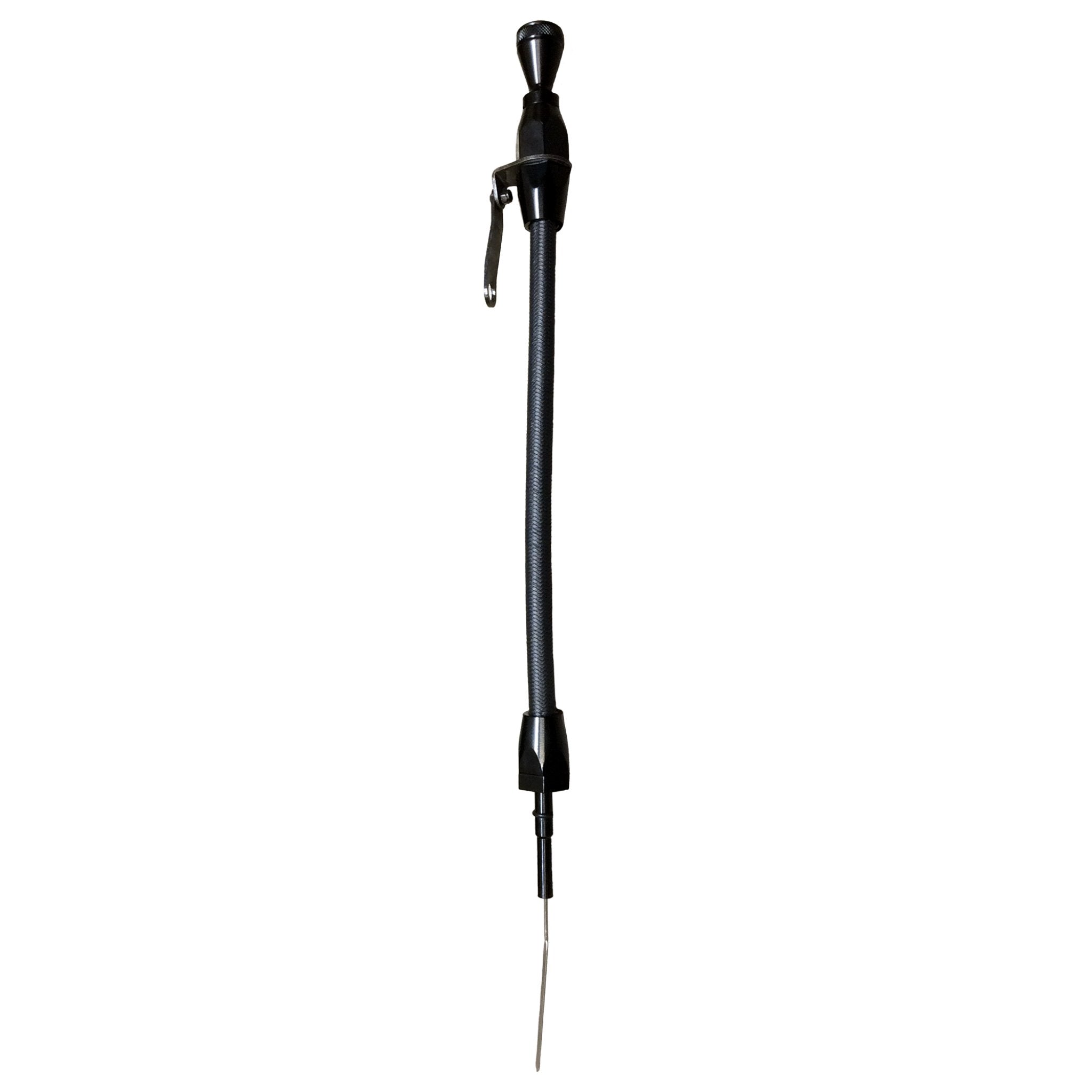 Black Engine Oil Dipstick Chevy SBC 1980 and Later Stainless Steel - Twist Lock