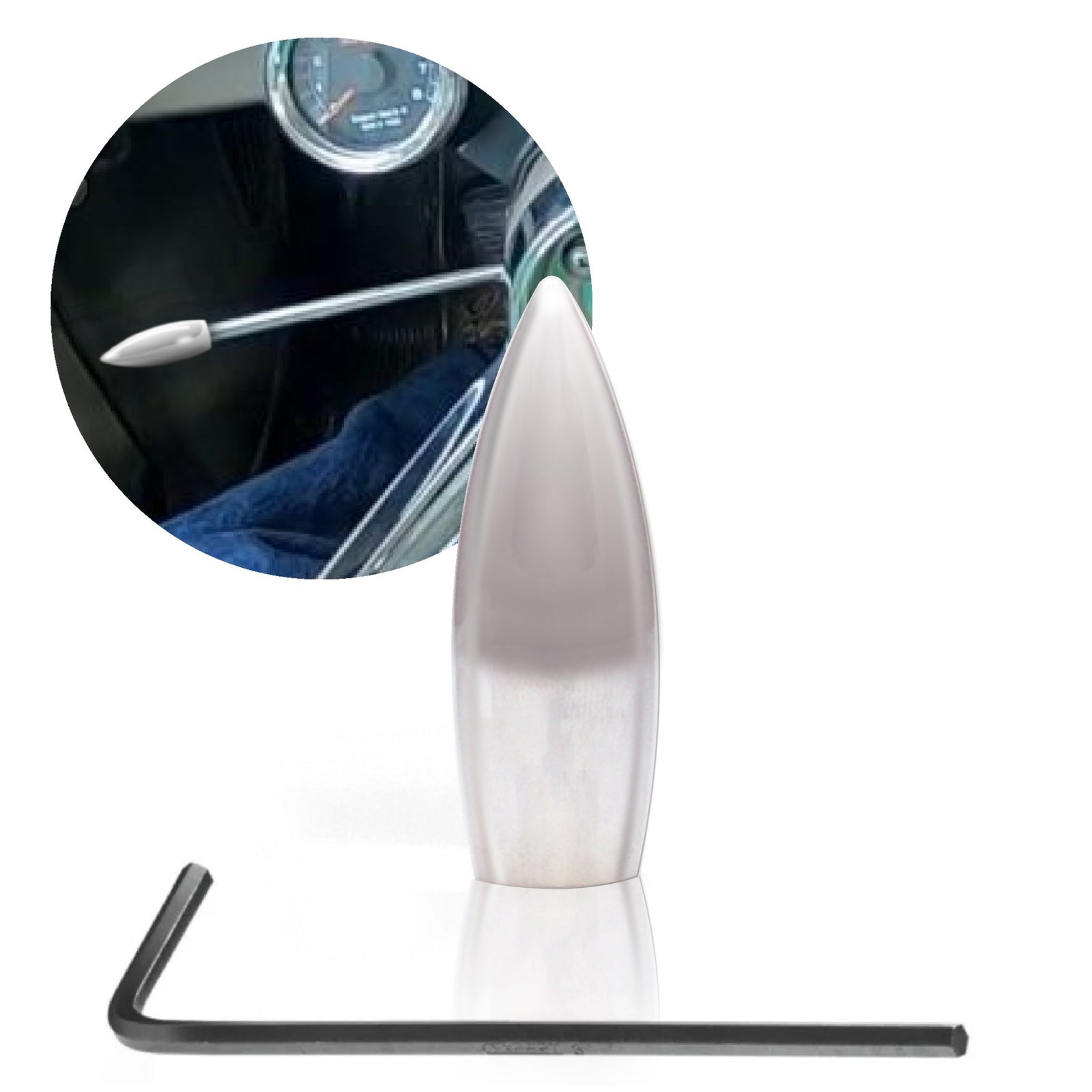 Vintage Retro Aluminum Set Screw Bullet Switch Dash Knob for Classic Hot Rod