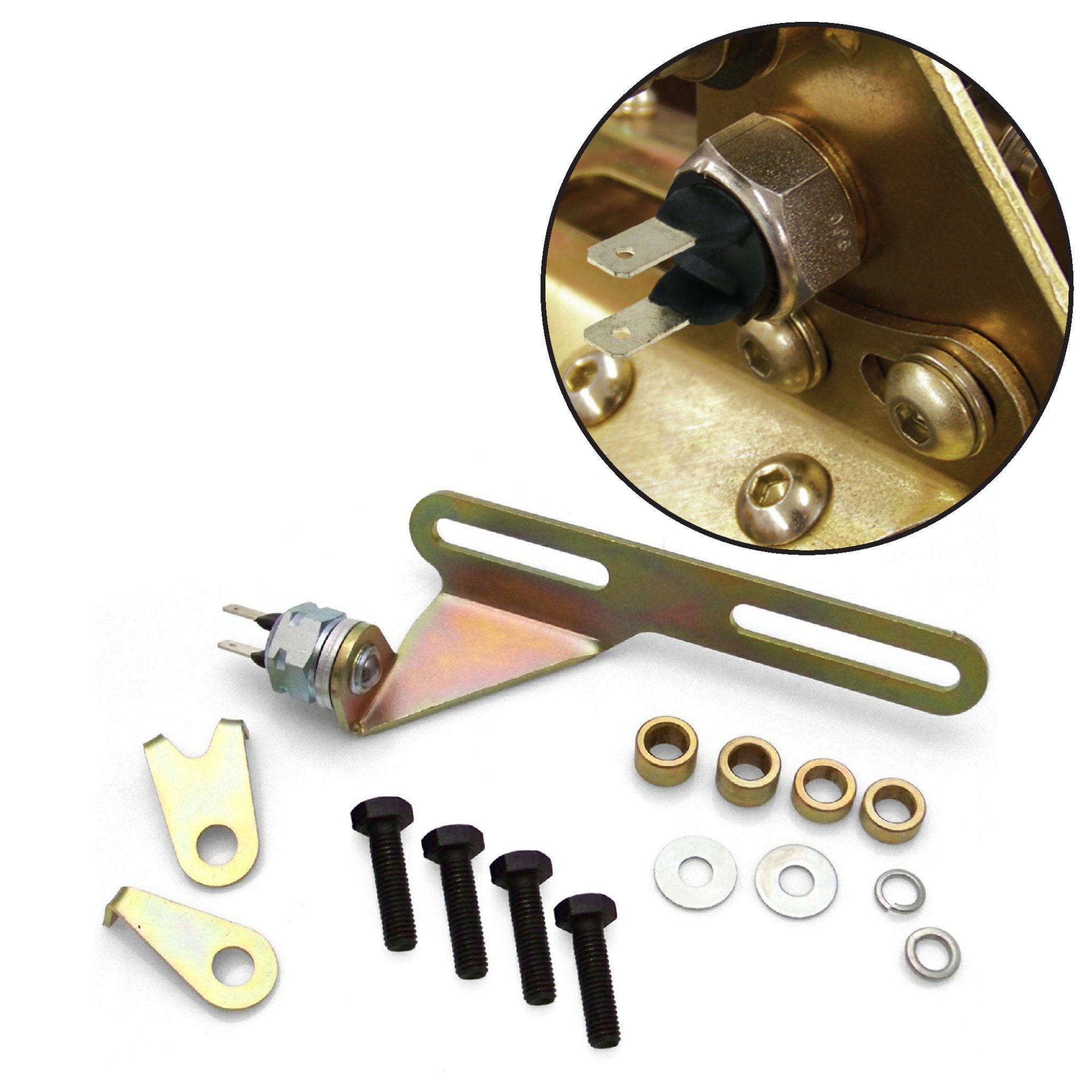 American Shifter Neutral Safety Switch With Silver Zinc Coated Machined Bracket