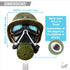 Noz Gas Mask Custom 2 Position Suicide Brody Necker Knob for Steering Wheel