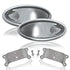 Notched Billet Aluminum Oval Interior Recessed Door Handle Pocket Lever Set Pair