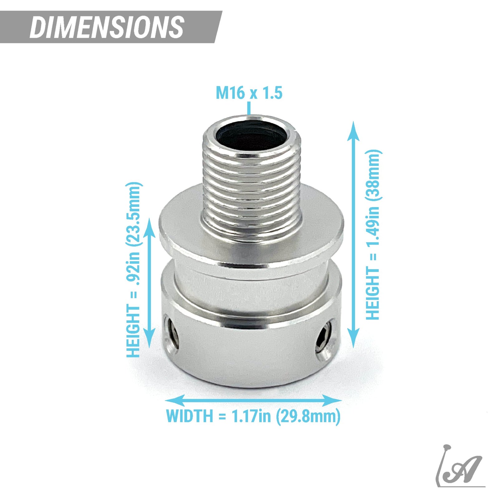 2nd Generation Universal Shift Knob Adapter For Thread-less Shift Arm M16 x 1.5
