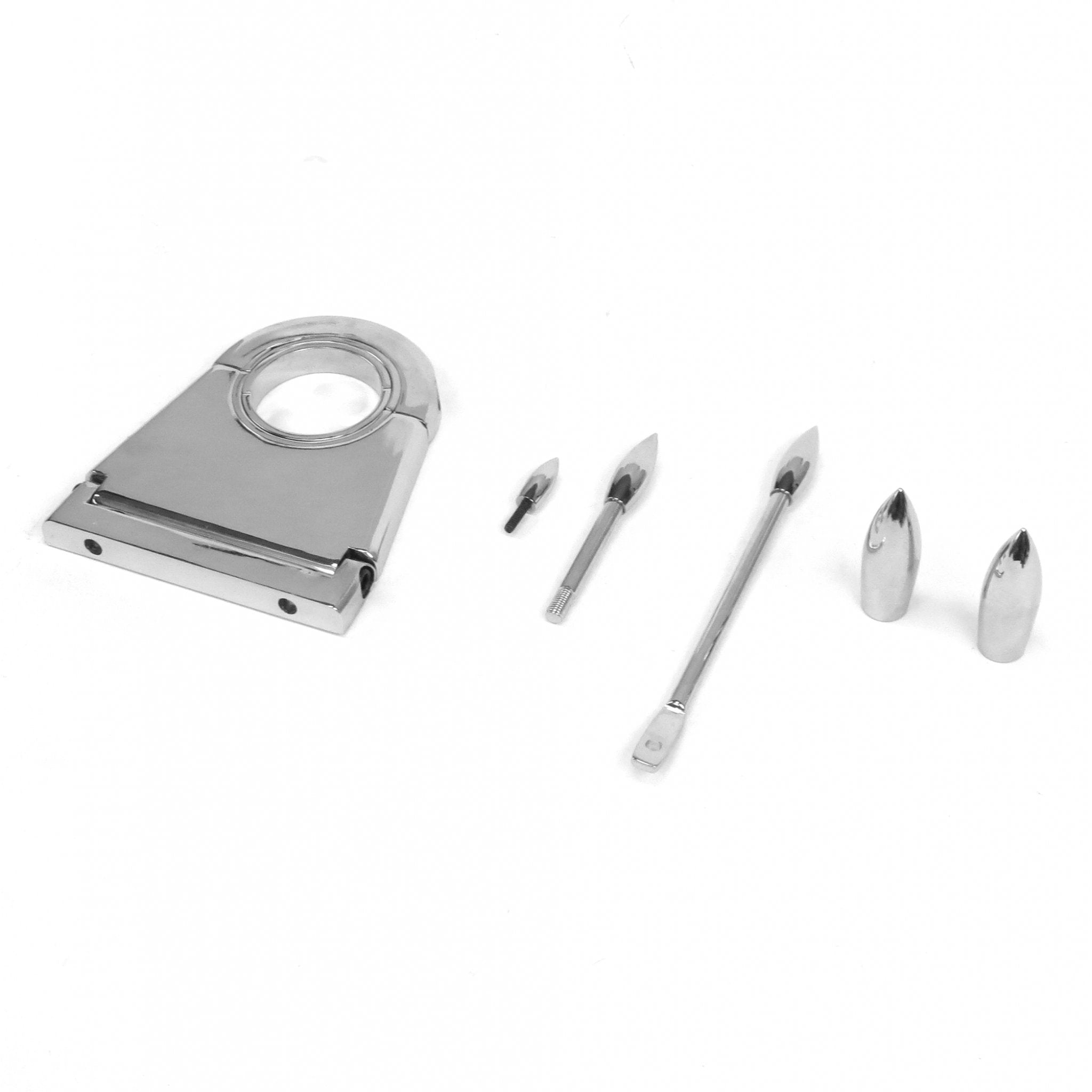 Bullet Steering Column & Dash Chrome Dress Up Kit - Column Drop, Levers & Knobs
