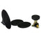 Billet Floor Mount Gas Pedal, 2 Sm Oval Brake/Clutch Pedals & Dimmer Pad