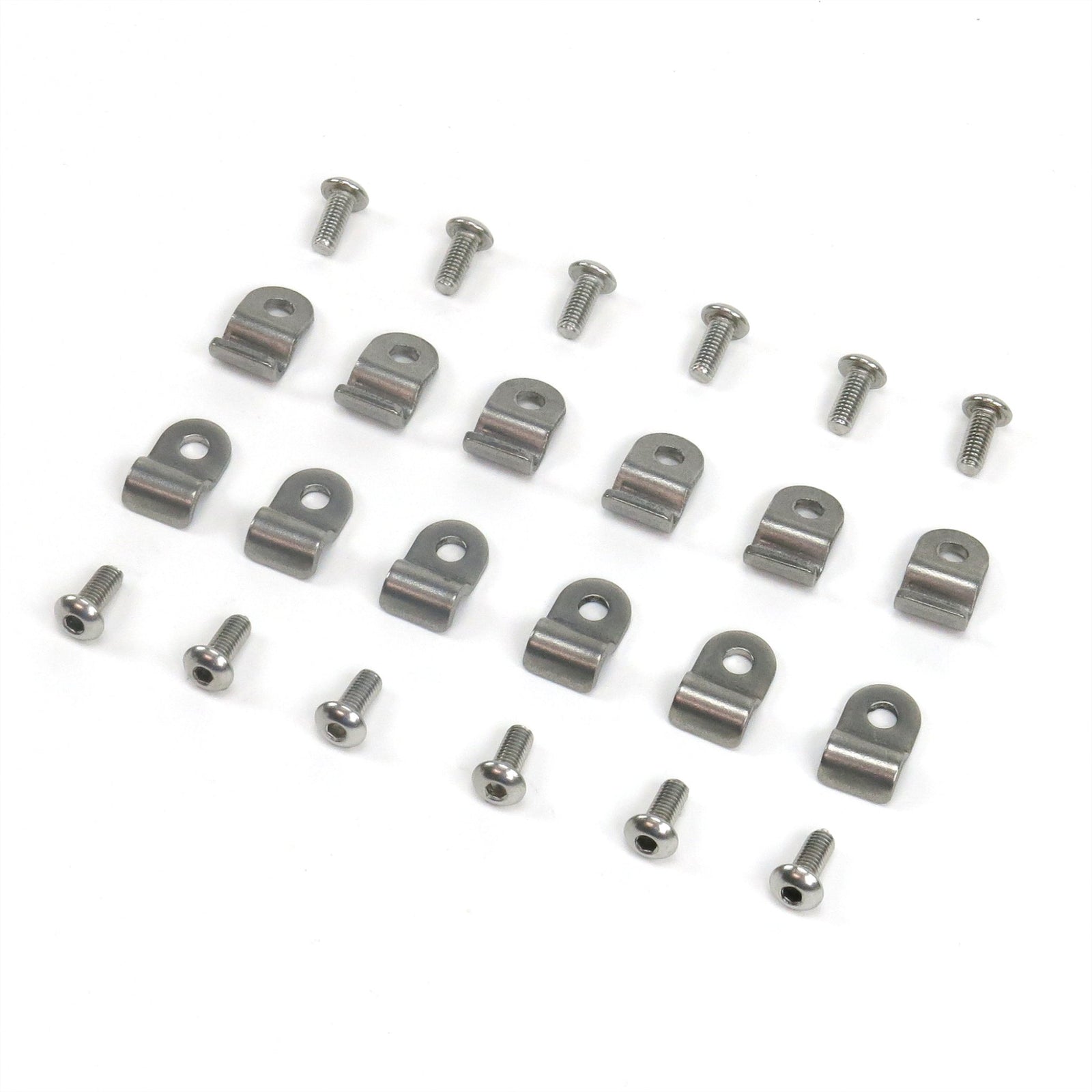 Single Stainless Steel Brake / Fuel Line Clamps - Pack of 12 with Hardware
