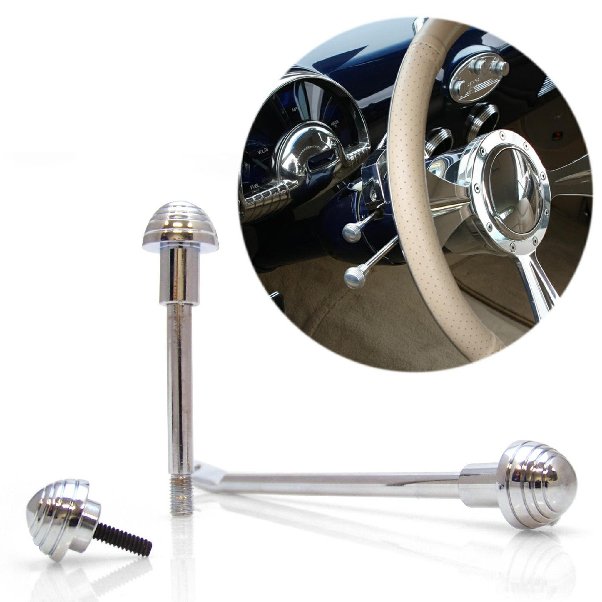 Early GM Billet Aluminum Mushroom Column Shifter Dress Up Kit - Levers & Knob