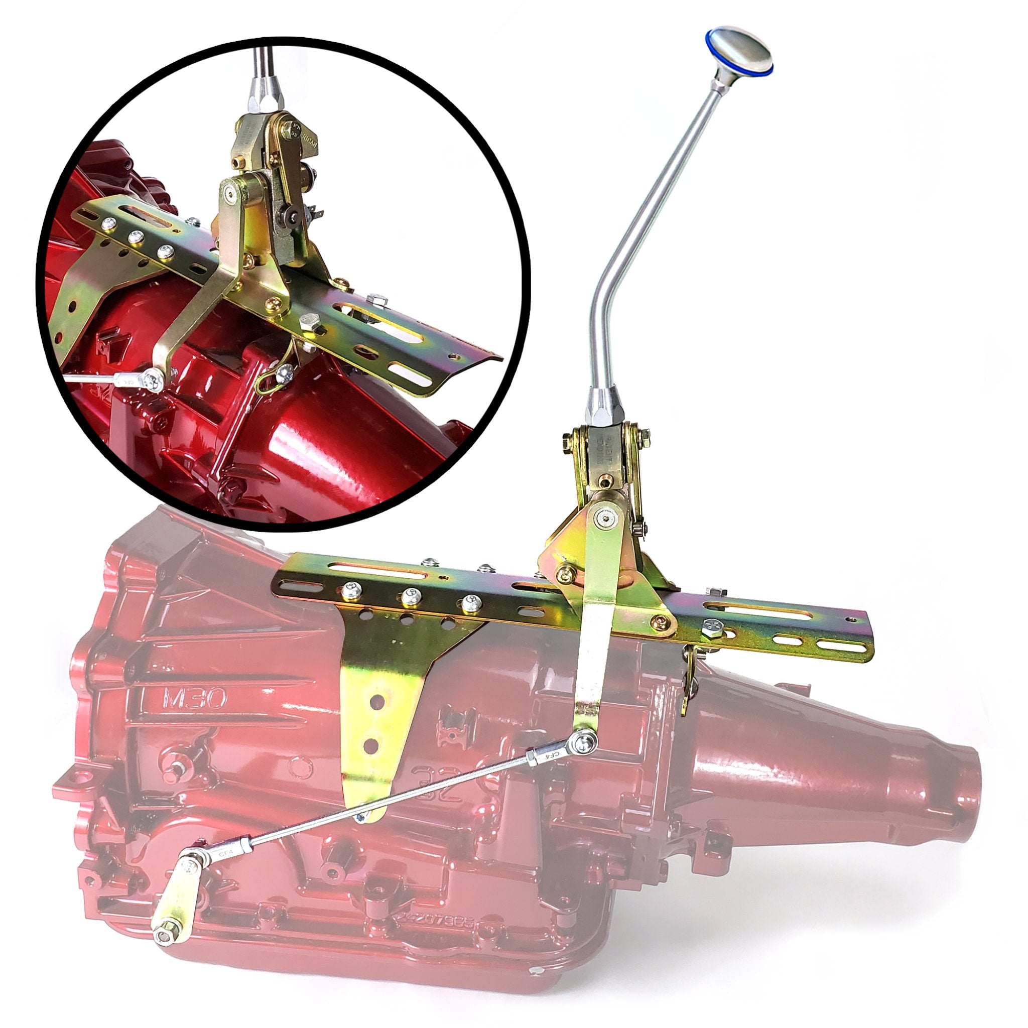 1960-1966 Ford Falcon / Fairmont Dual Action Push Button Transmission Shifter Kit for Ford C4
