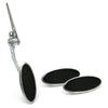 Chromed Billet Firewall Mount Gas Pedal & 2 Large Oval Brake/Clutch Pedals
