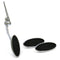 Chromed Billet Firewall Mount Gas Pedal & 2 Large Oval Brake/Clutch Pedals