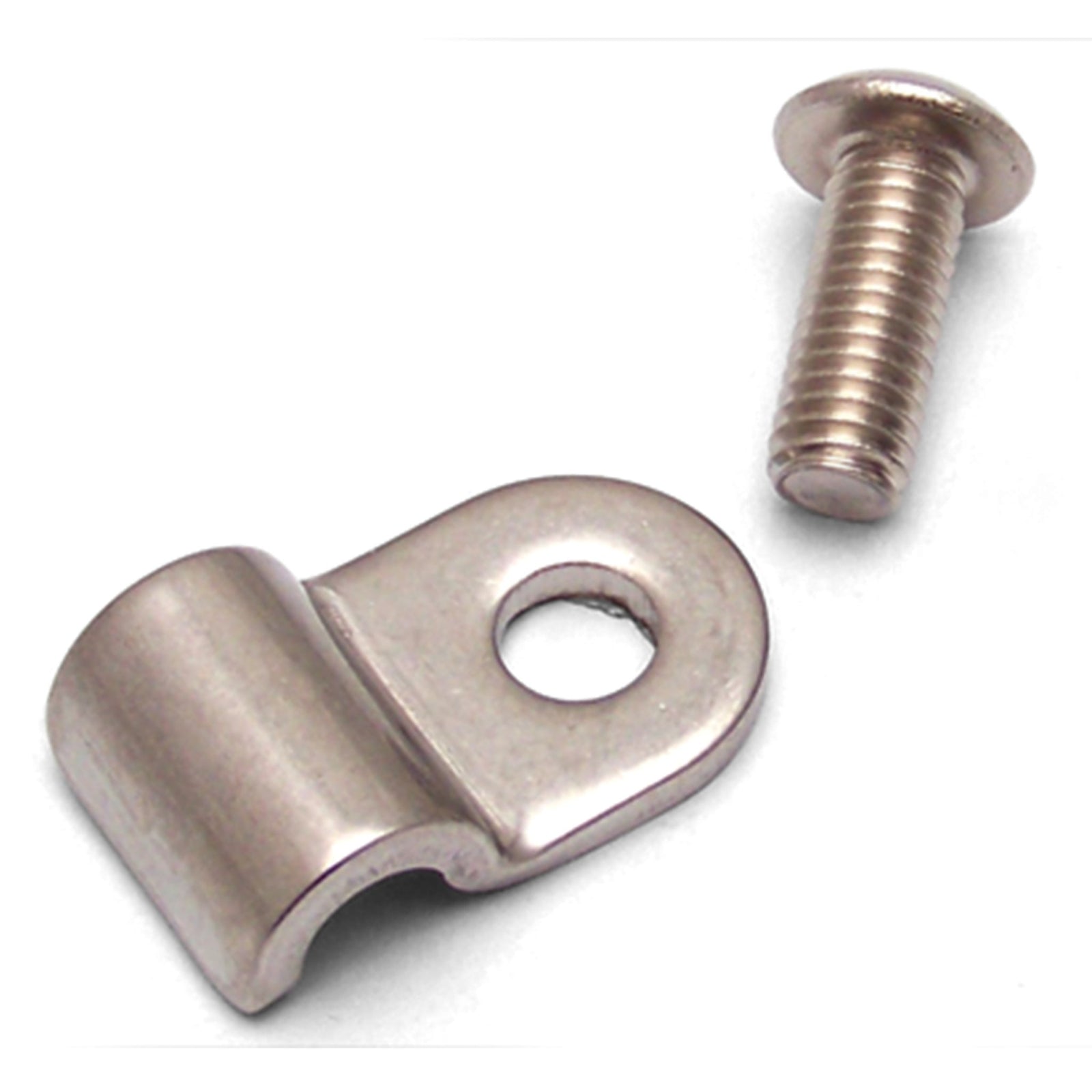 Single Stainless Steel Brake / Fuel Line Clamps - Pack of 12 with Hardware