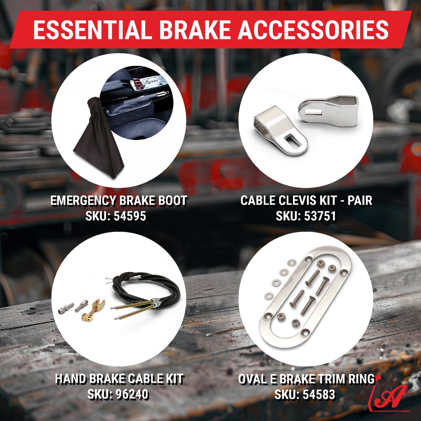 Universal Emergency Parking Brake Handle Assembly - Classic Modern Floor Mount