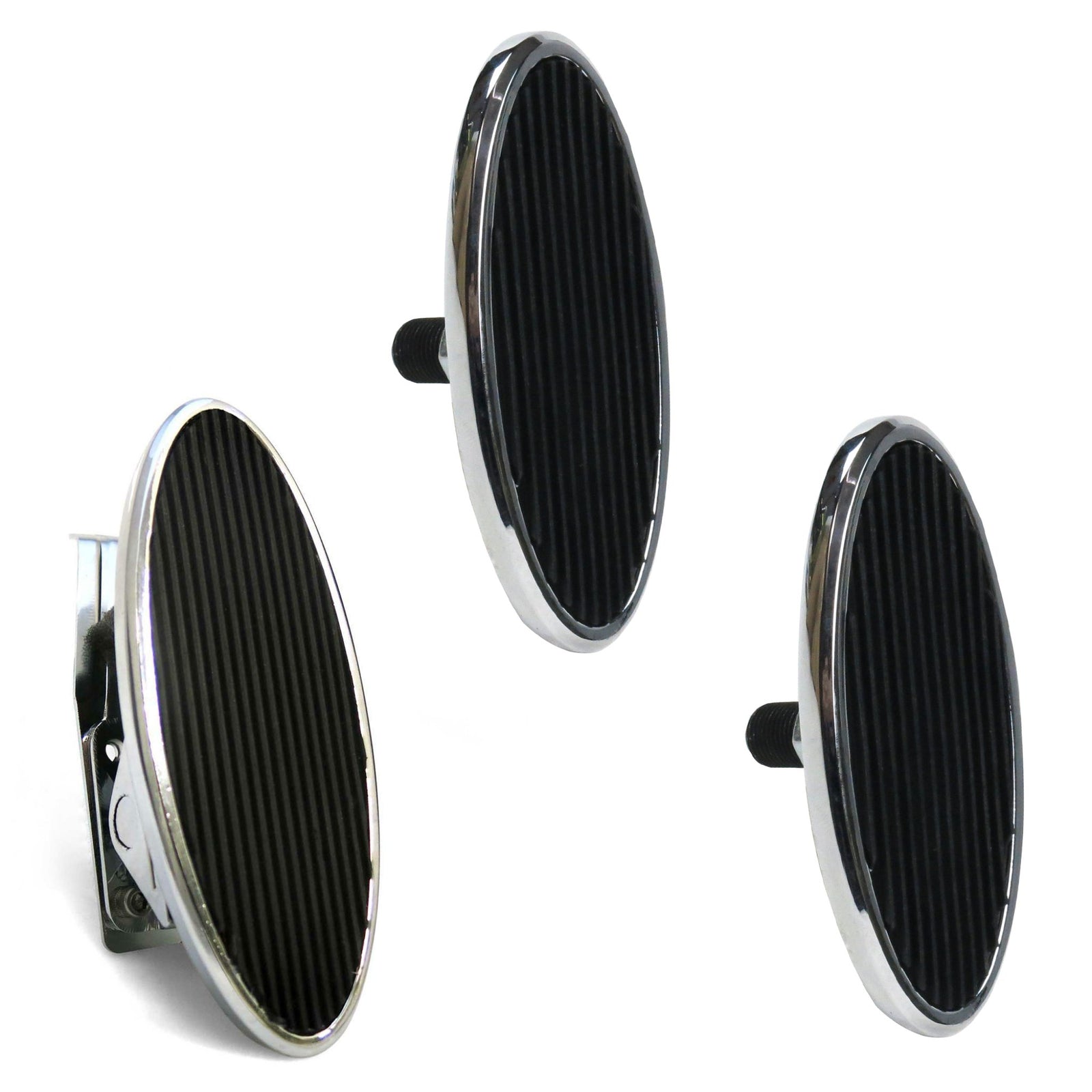 Billet Floor Mount Gas Pedal & 2 Small Oval Brake/Clutch Pedals