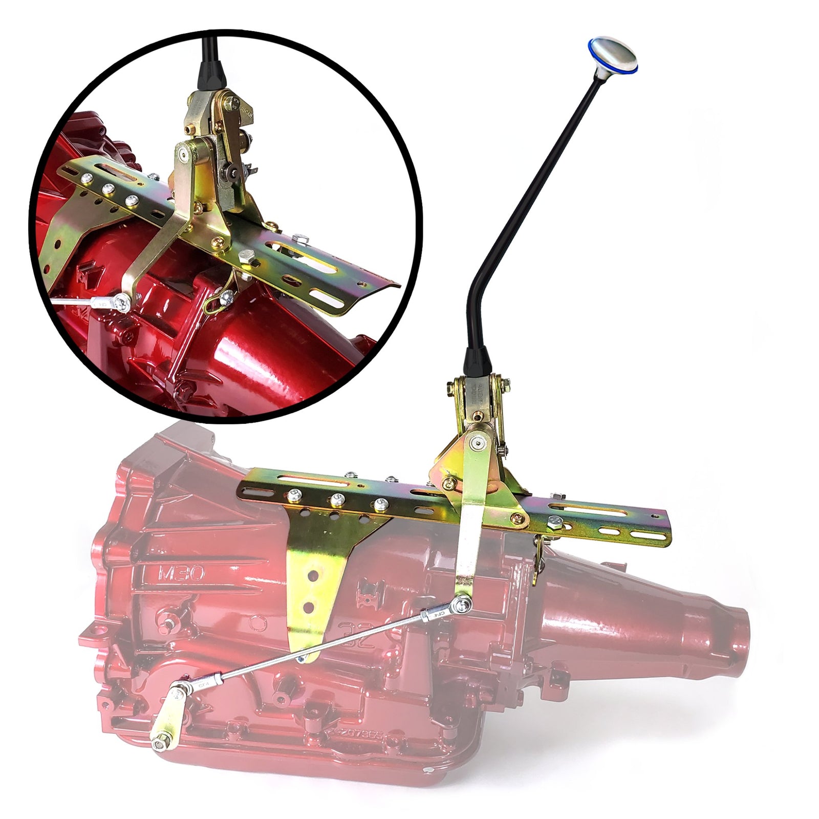 1960-1966 Chevrolet Suburban Dual Action Push Button Transmission Shifter Kit for GM Powerglide , Suburban