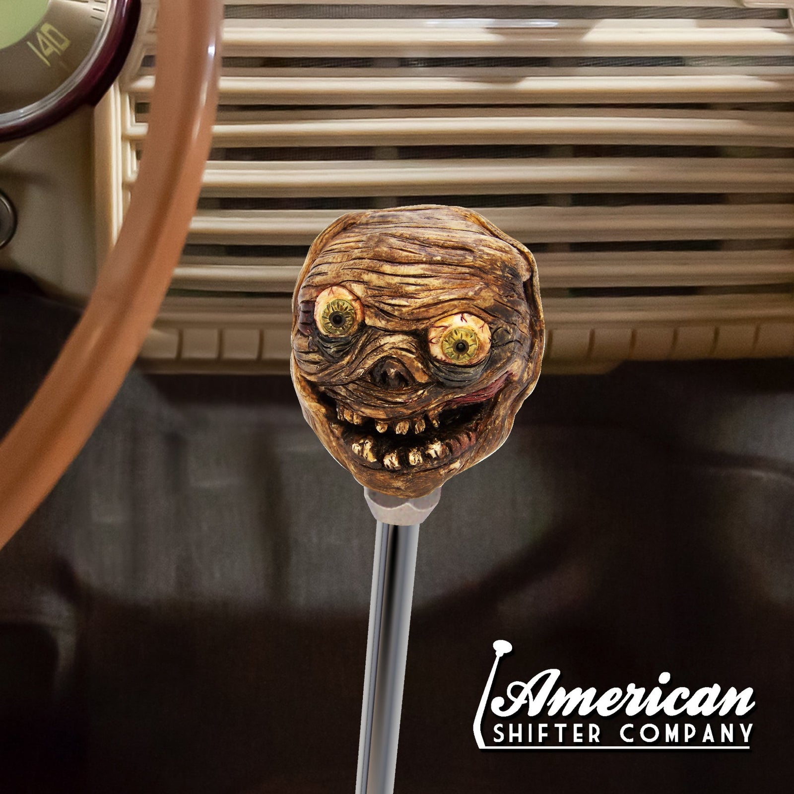 Marvin The Mummy Custom Shift Knob Handcrafted Limited Edition - Monster Hot Rod