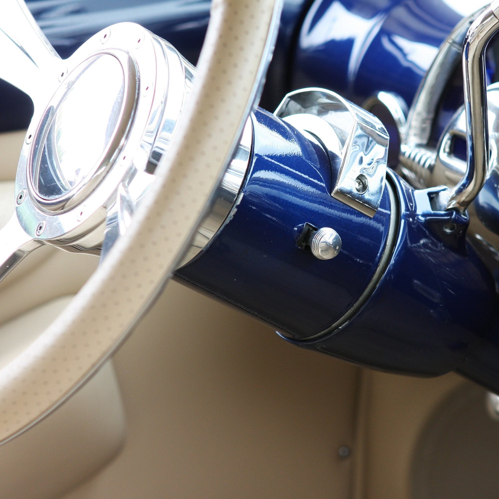 Vintage Retro Aluminum Set Screw Mushroom Switch Dash Knob for Classic Hot Rod