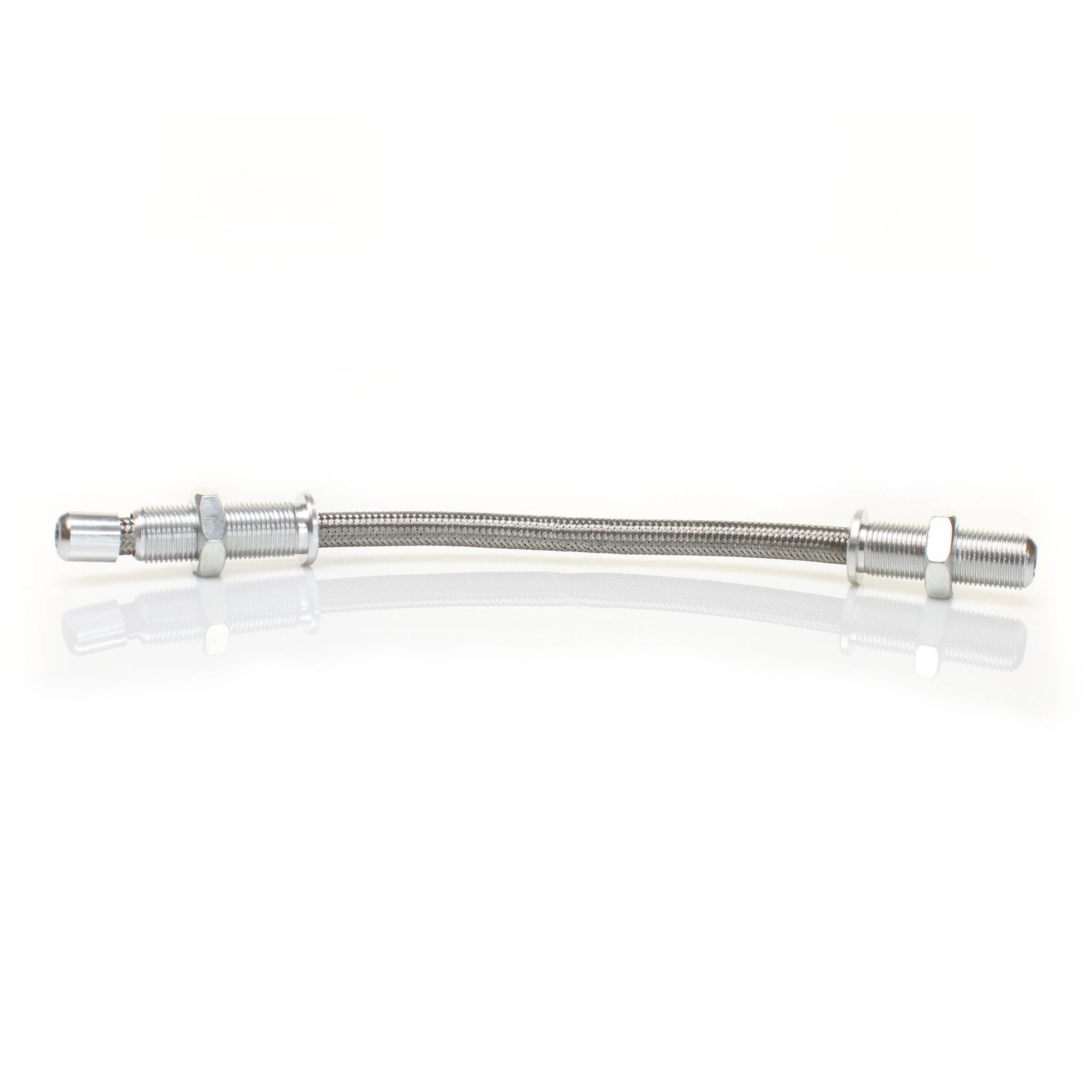 12" Billet Aluminum & Stainless Steel Braided Door Loom Wire Hose Conduit Pair