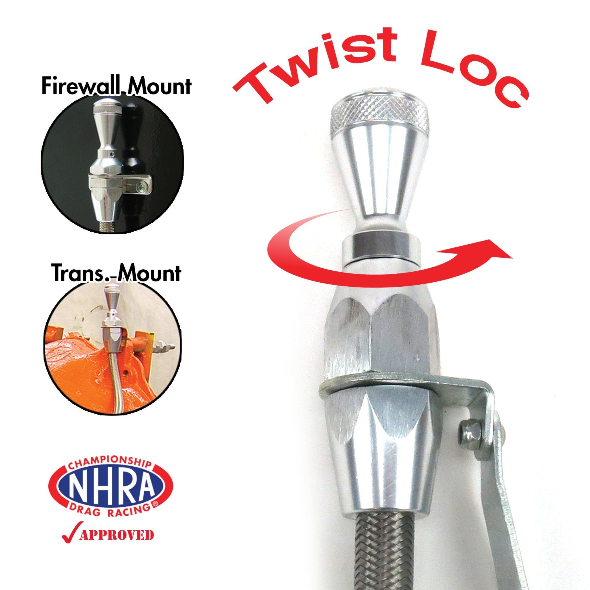 Billet Transmission Dipstick Dual Mount fits Ford C4 Pan Mount Stainless Braided