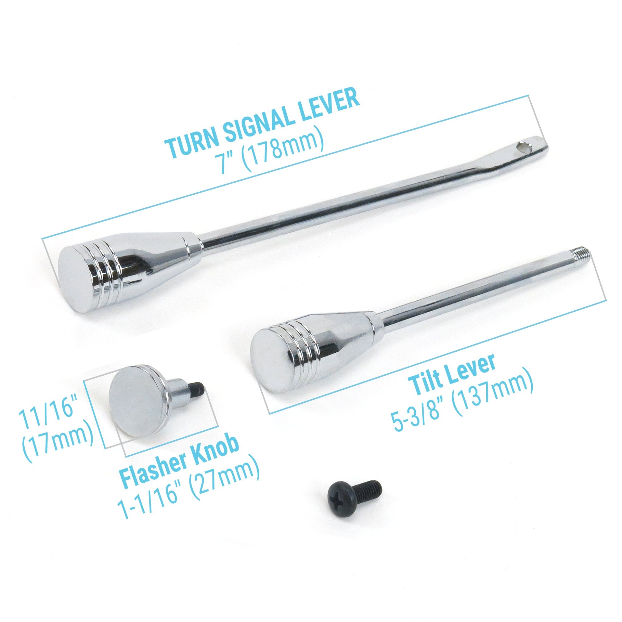 Early GM Billet Aluminum Classic Column Shifter Dress Up Kit - Levers & Knob