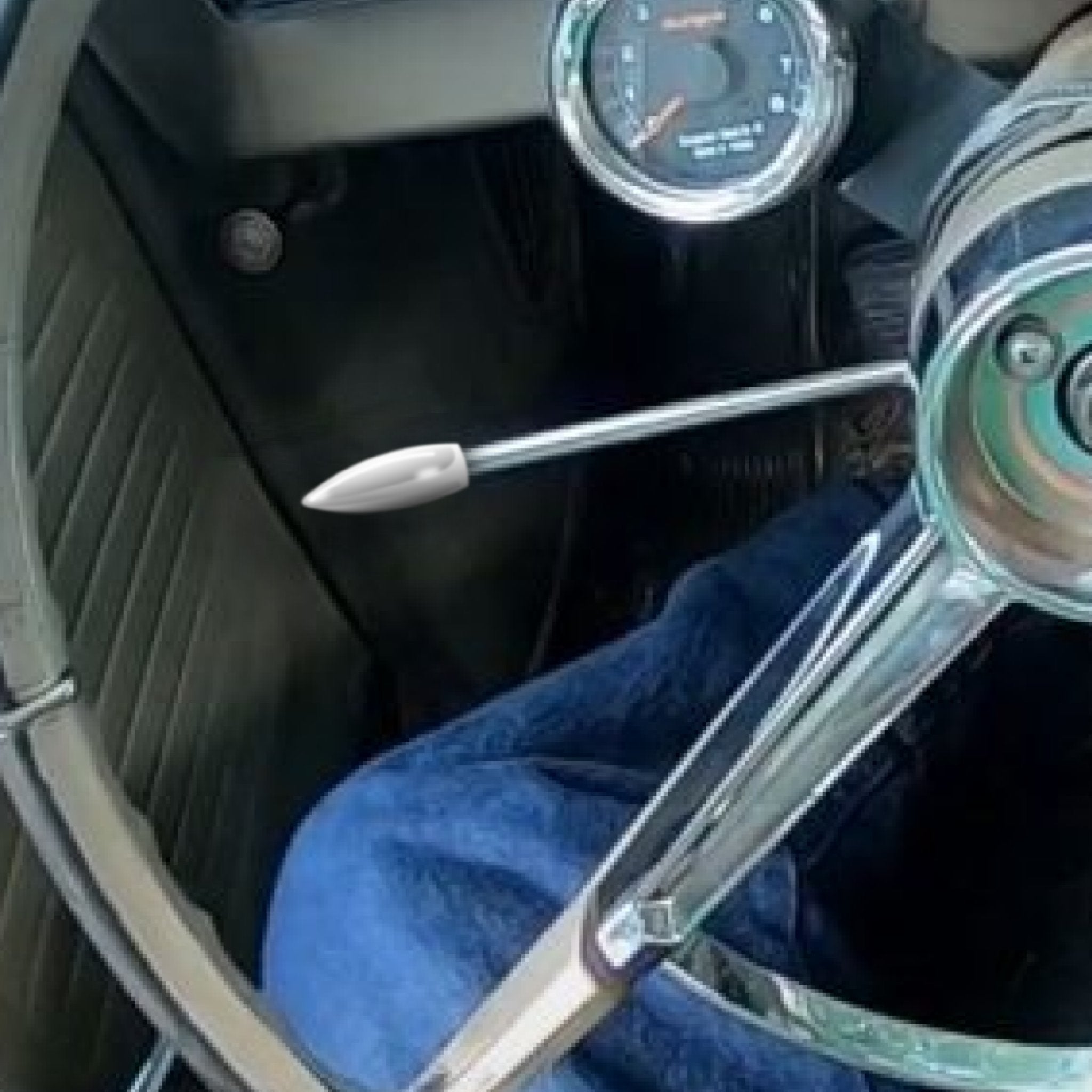 Bullet Steering Column & Dash Chrome Dress Up Kit - Column Drop, Levers & Knobs