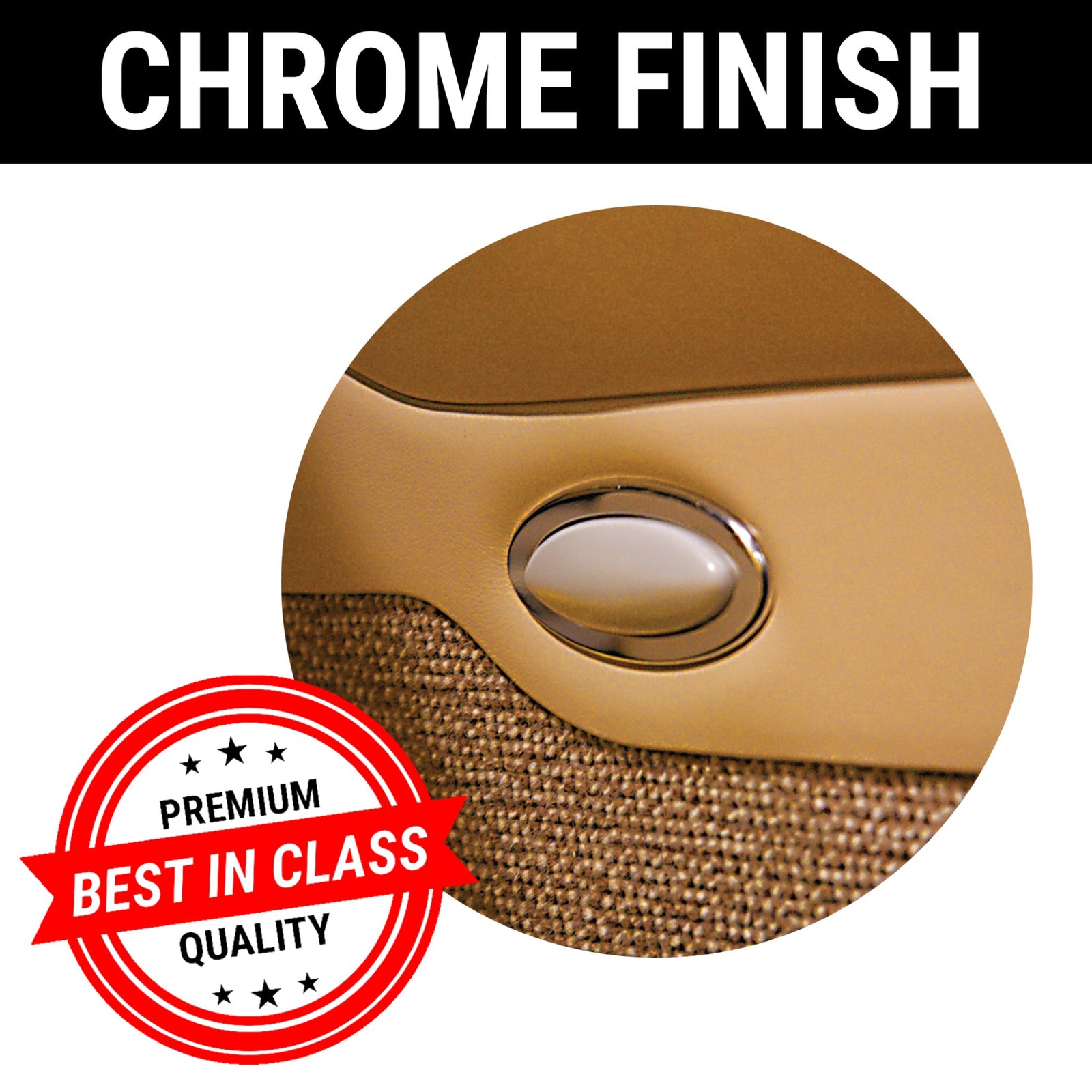 Billet Chrome Oval Universal Bright LED Interior Dome Light Courtesy Map Trunk