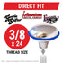 Polished Billet Aluminum Nostalgic Custom Shift Knob with 4 Color O-Ring Options