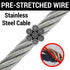 Shaved Car Door Handle Solenoid Latch Pulley System Stainless Steel Cable Kit