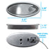 Notched Billet Aluminum Oval Interior Recessed Door Handle Pocket Lever Set Pair