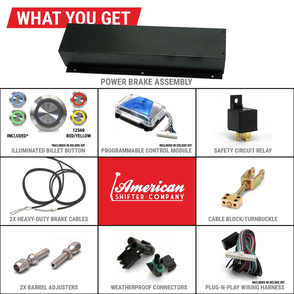 1901-1902 Isotta Fraschini Runabout eBRAKE PRO+ Power Remote Mount Emergency Parking Brake Kit With Motor Control