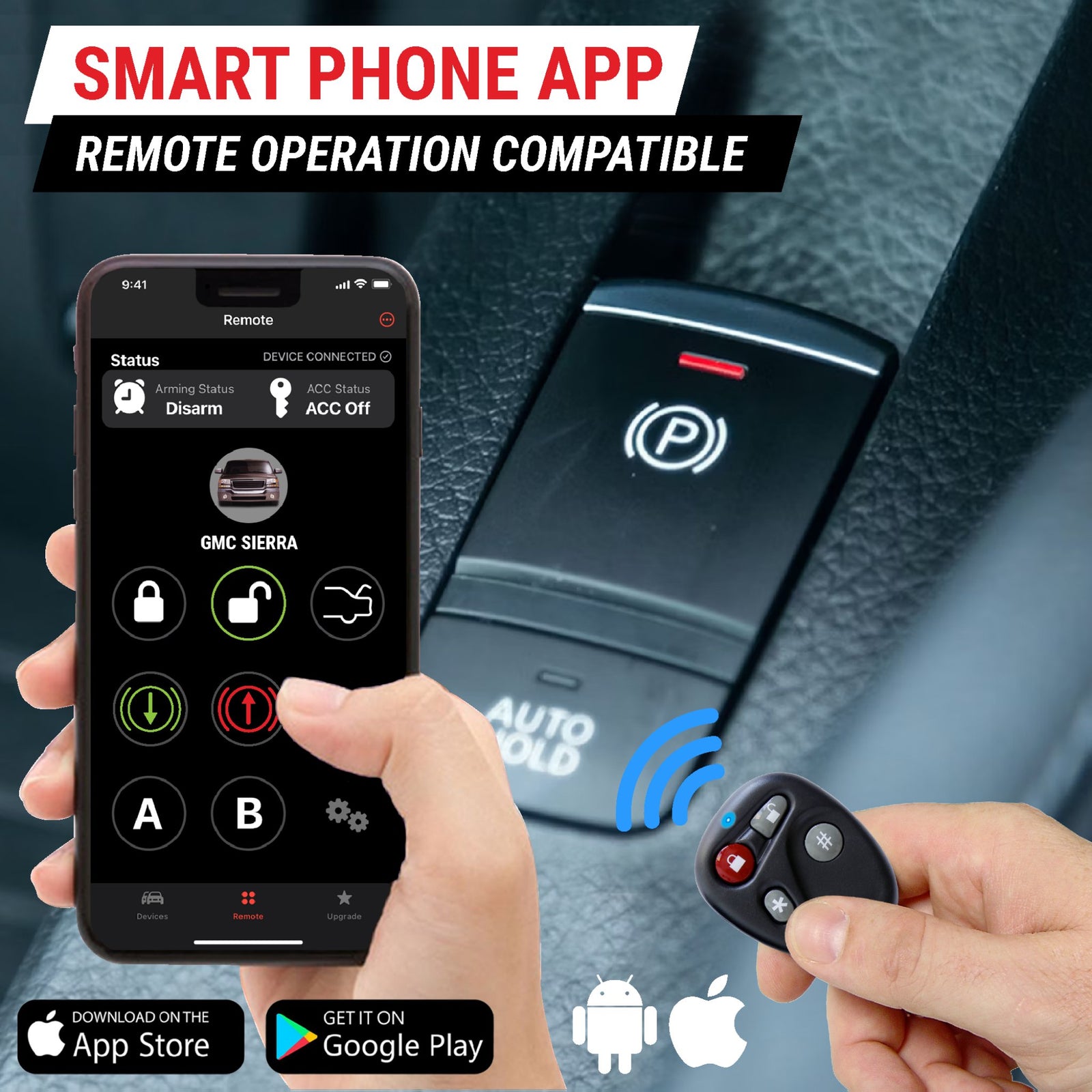 eBRAKE PRO+ Power Remote Mount Emergency Parking Brake Kit With Motor Control