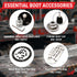 Round Shift Boot Trim Beauty Ring with Mounting Hardware for Floor Shifters & Emergency Brakes